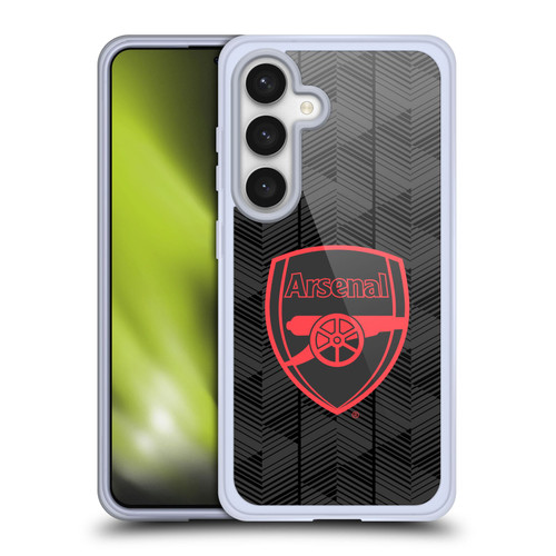 Arsenal FC Crest and Gunners Logo Black Soft Gel Case for Samsung Galaxy S24 5G