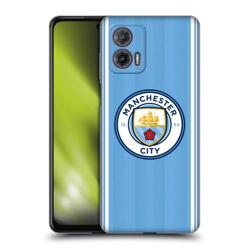 Manchester City Man City FC 2023/24 Badge Kit Home Soft Gel Case for Motorola Moto G73 5G