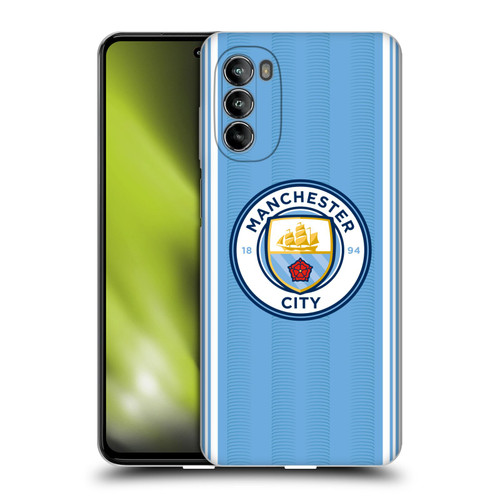 Manchester City Man City FC 2023/24 Badge Kit Home Soft Gel Case for Motorola Moto G82 5G