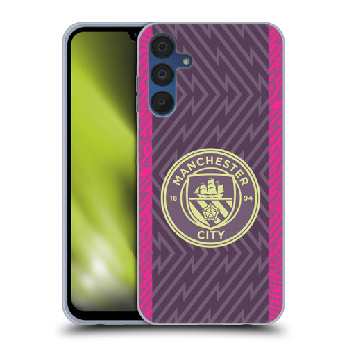 Manchester City Man City FC 2023/24 Badge Kit Home Goalkeeper Soft Gel Case for Samsung Galaxy A15
