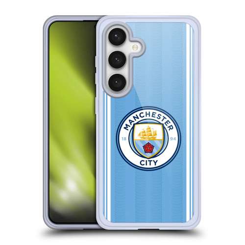 Manchester City Man City FC 2023/24 Badge Kit Home Soft Gel Case for Samsung Galaxy S24 5G