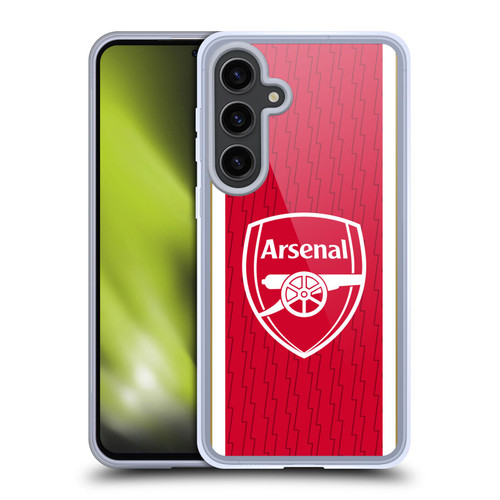Arsenal FC 2023/24 Crest Kit Home Soft Gel Case for Samsung Galaxy S24+ 5G