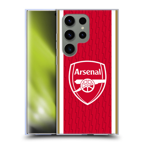 Arsenal FC 2023/24 Crest Kit Home Soft Gel Case for Samsung Galaxy S24 Ultra 5G