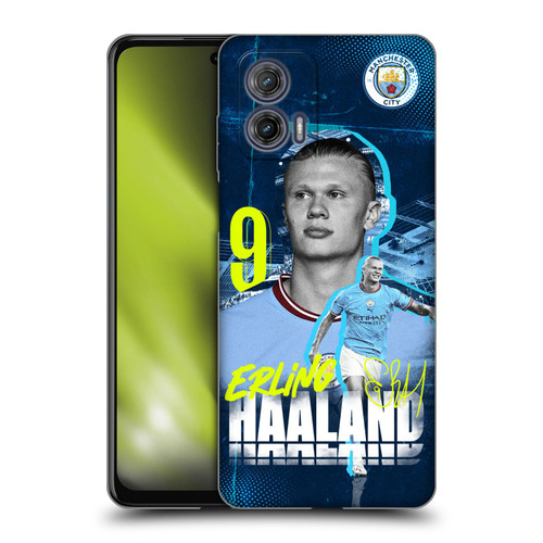 Manchester City Man City FC 2022/23 First Team Erling Haaland Soft Gel Case for Motorola Moto G73 5G