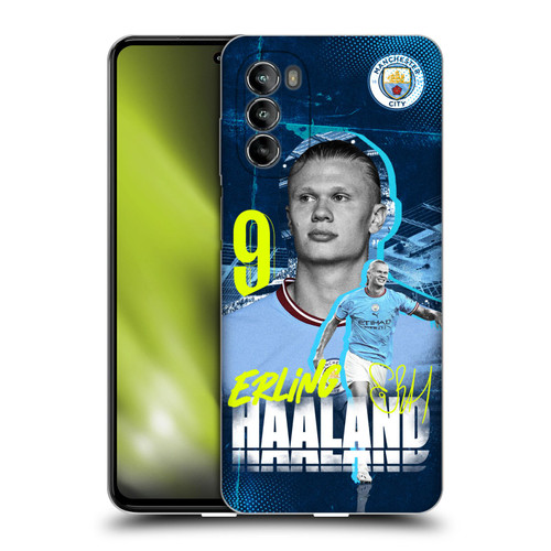 Manchester City Man City FC 2022/23 First Team Erling Haaland Soft Gel Case for Motorola Moto G82 5G