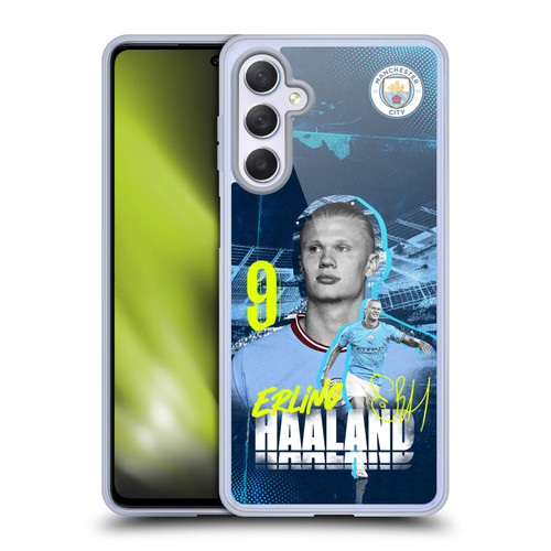 Manchester City Man City FC 2022/23 First Team Erling Haaland Soft Gel Case for Samsung Galaxy M54 5G
