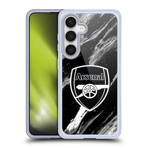 Arsenal FC Crest Patterns Marble Soft Gel Case for Samsung Galaxy S24 5G