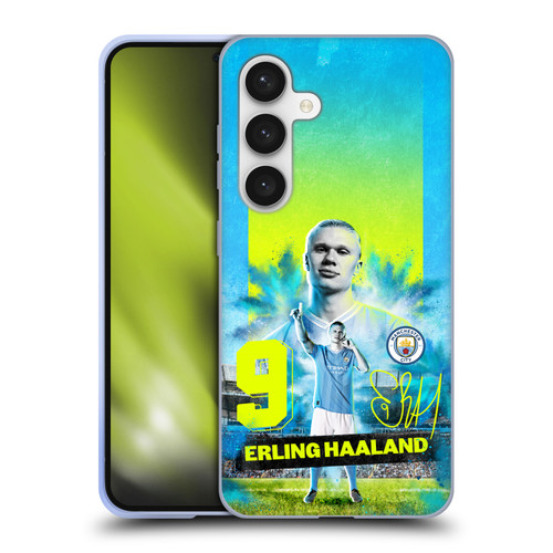 Manchester City Man City FC 2023/24 First Team Erling Haaland Soft Gel Case for Samsung Galaxy S24 5G