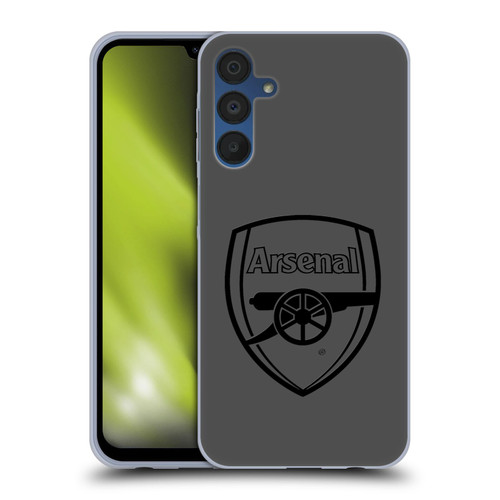 Arsenal FC Crest 2 Black Logo Soft Gel Case for Samsung Galaxy A15