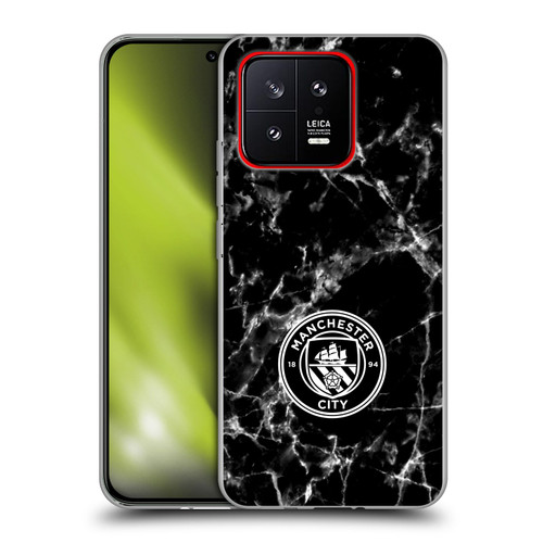 Manchester City Man City FC Marble Badge Black White Mono Soft Gel Case for Xiaomi 13 5G