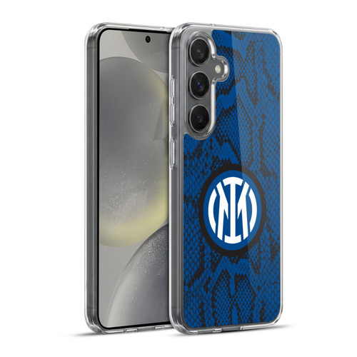 Fc Internazionale Milano Patterns Snake Soft Gel Case for Samsung Galaxy S24+ 5G & MagSafe
