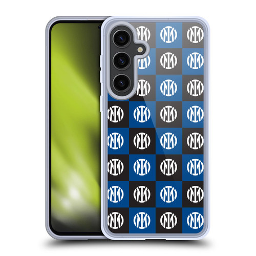 Fc Internazionale Milano Patterns Crest Soft Gel Case for Samsung Galaxy S24+ 5G & MagSafe