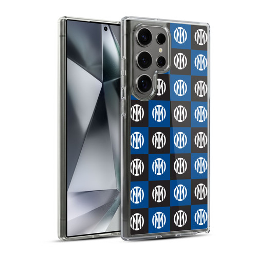 Fc Internazionale Milano Patterns Crest Soft Gel Case for Samsung Galaxy S24 Ultra 5G & MagSafe