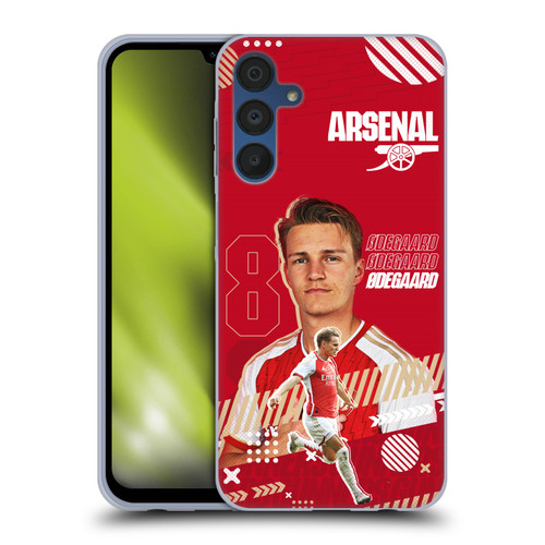 Arsenal FC 2023/24 First Team Martin Ødegaard Soft Gel Case for Samsung Galaxy A15