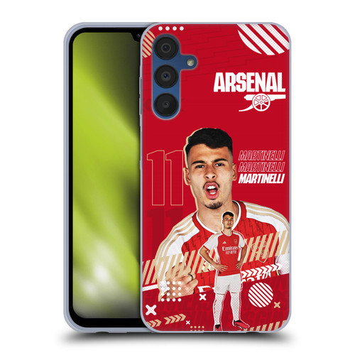 Arsenal FC 2023/24 First Team Gabriel Soft Gel Case for Samsung Galaxy A15