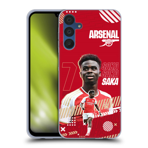 Arsenal FC 2023/24 First Team Bukayo Saka Soft Gel Case for Samsung Galaxy A15