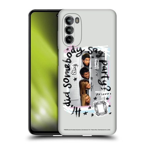 Friends TV Show Doodle Art Somebody Say Party Soft Gel Case for Motorola Moto G82 5G