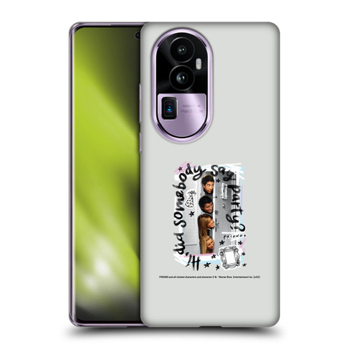 Friends TV Show Doodle Art Somebody Say Party Soft Gel Case for OPPO Reno10 Pro+
