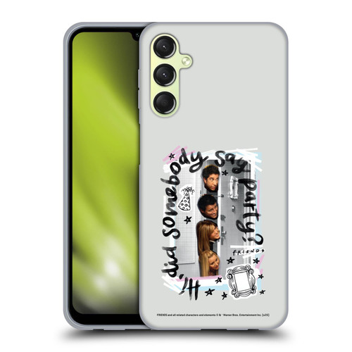 Friends TV Show Doodle Art Somebody Say Party Soft Gel Case for Samsung Galaxy A24 4G / Galaxy M34 5G