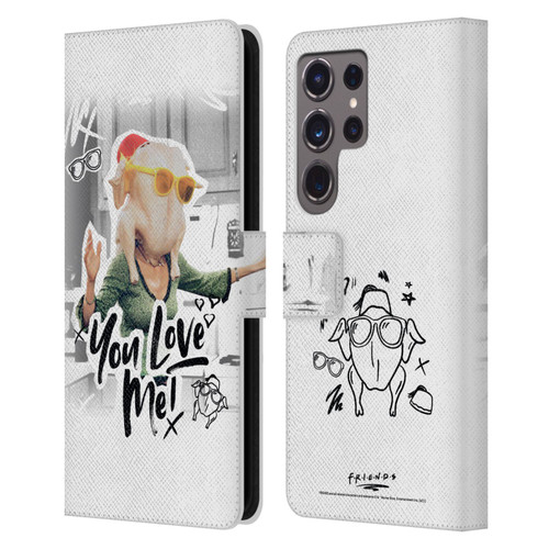 Friends TV Show Doodle Art You Love Me Leather Book Wallet Case Cover For Samsung Galaxy S24 Ultra 5G