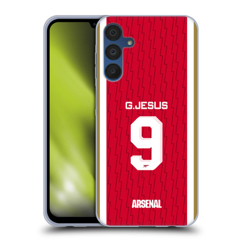 Arsenal FC 2023/24 Players Home Kit Gabriel Jesus Soft Gel Case for Samsung Galaxy A15