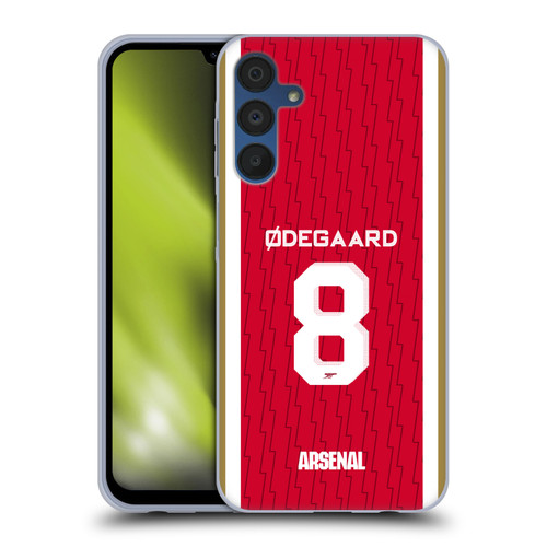 Arsenal FC 2023/24 Players Home Kit Martin Ødegaard Soft Gel Case for Samsung Galaxy A15