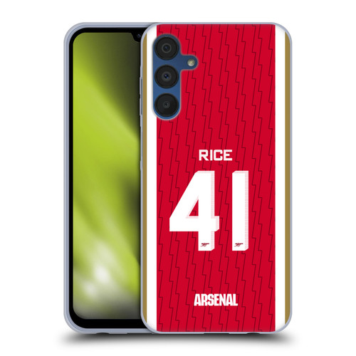Arsenal FC 2023/24 Players Home Kit Declan Rice Soft Gel Case for Samsung Galaxy A15