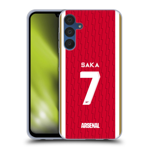 Arsenal FC 2023/24 Players Home Kit Bukayo Saka Soft Gel Case for Samsung Galaxy A15