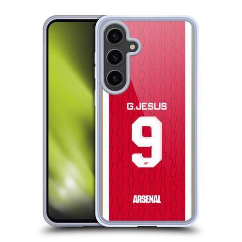 Arsenal FC 2023/24 Players Home Kit Gabriel Jesus Soft Gel Case for Samsung Galaxy S24+ 5G