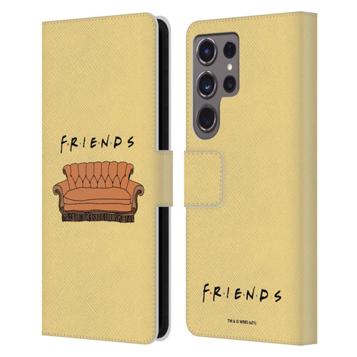 Friends TV Show Iconic Couch Leather Book Wallet Case Cover For Samsung Galaxy S24 Ultra 5G