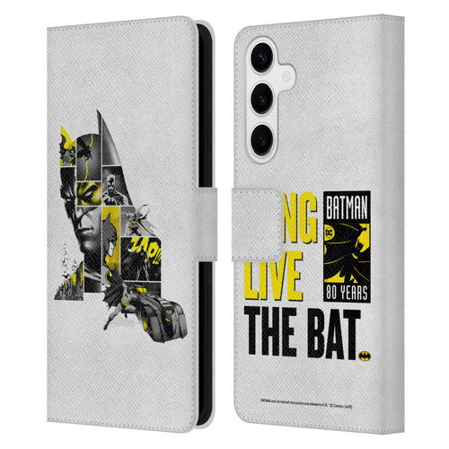 Batman DC Comics 80th Anniversary Collage Leather Book Wallet Case Cover For Samsung Galaxy S24+ 5G