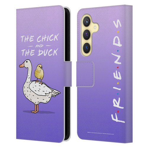 Friends TV Show Key Art Chick And Duck Leather Book Wallet Case Cover For Samsung Galaxy S24 5G