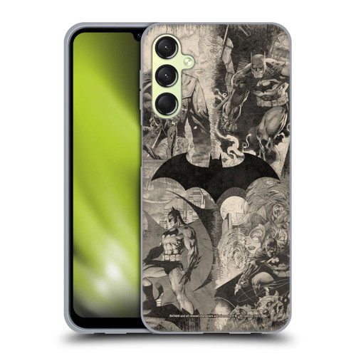Batman DC Comics Hush Logo Collage Distressed Soft Gel Case for Samsung Galaxy A24 4G / M34 5G