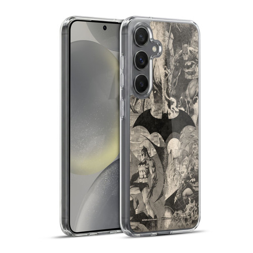 Batman DC Comics Hush Logo Collage Distressed Soft Gel Case for Samsung Galaxy S24+ 5G & MagSafe