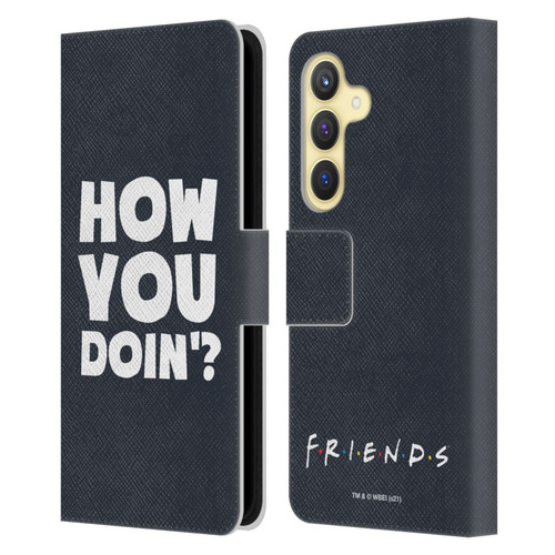 Friends TV Show Quotes How You Doin' Leather Book Wallet Case Cover For Samsung Galaxy S24 5G