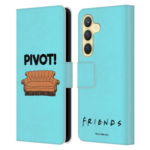 Friends TV Show Quotes Pivot Leather Book Wallet Case Cover For Samsung Galaxy S24 5G