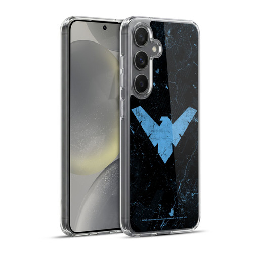 Batman DC Comics Nightwing Logo Grunge Soft Gel Case for Samsung Galaxy S24+ 5G