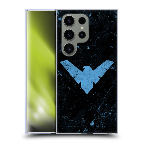 Batman DC Comics Nightwing Logo Grunge Soft Gel Case for Samsung Galaxy S24 Ultra 5G