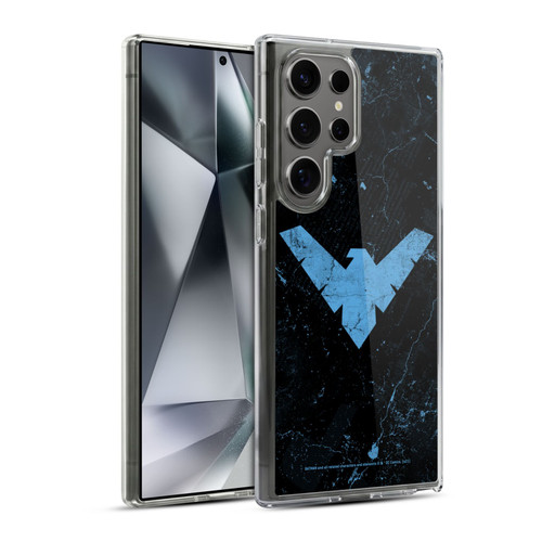 Batman DC Comics Nightwing Logo Grunge Soft Gel Case for Samsung Galaxy S24 Ultra 5G