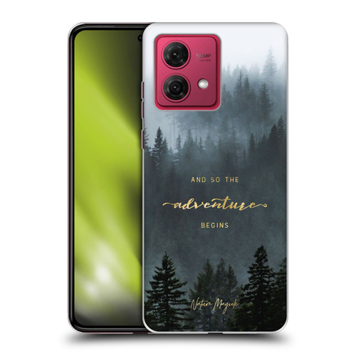 Nature Magick So The Adventure Begins Quote Trees Soft Gel Case for Motorola Moto G84 5G