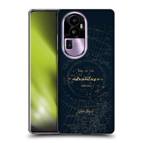 Nature Magick So The Adventure Begins Quote Star Map Soft Gel Case for OPPO Reno10 Pro+