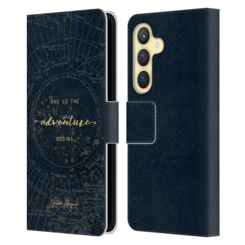 Nature Magick So The Adventure Begins Quote Star Map Leather Book Wallet Case Cover For Samsung Galaxy S24 5G