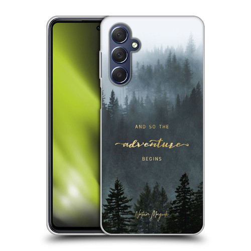 Nature Magick So The Adventure Begins Quote Trees Soft Gel Case for Samsung Galaxy M54 5G