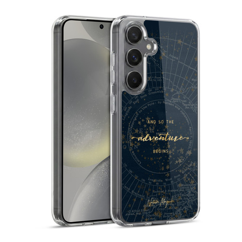 Nature Magick So The Adventure Begins Quote Star Map Soft Gel Case for Samsung Galaxy S24 5G & MagSafe