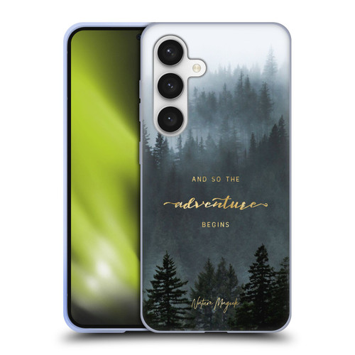 Nature Magick So The Adventure Begins Quote Trees Soft Gel Case for Samsung Galaxy S24 5G