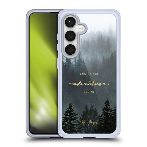 Nature Magick So The Adventure Begins Quote Trees Soft Gel Case for Samsung Galaxy S24 5G