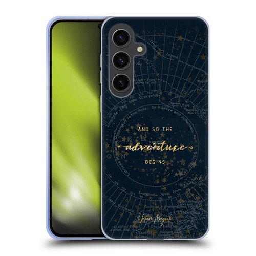 Nature Magick So The Adventure Begins Quote Star Map Soft Gel Case for Samsung Galaxy S24+ 5G