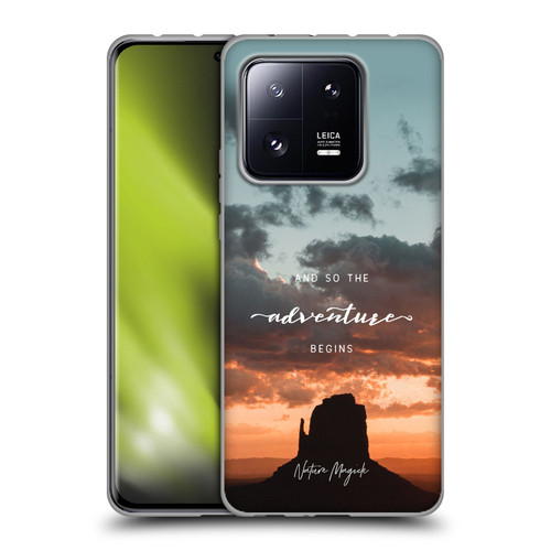 Nature Magick So The Adventure Begins Quote Desert Soft Gel Case for Xiaomi 13 Pro 5G
