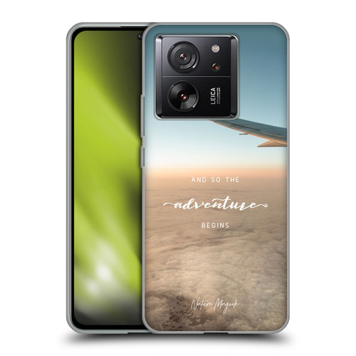 Nature Magick So The Adventure Begins Quote Airplane Soft Gel Case for Xiaomi 13T 5G / 13T Pro 5G