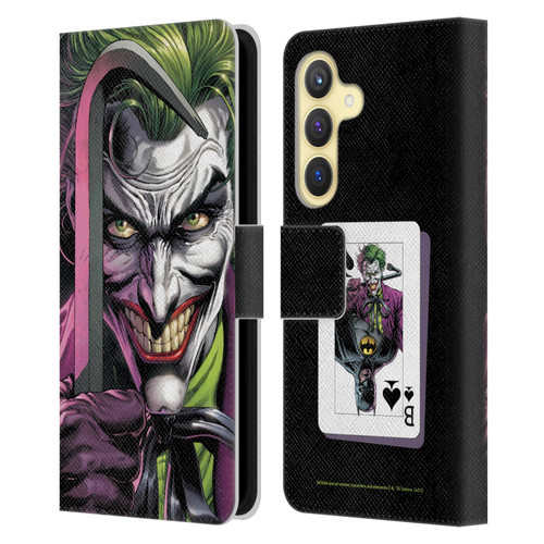 Batman DC Comics Three Jokers The Clown Leather Book Wallet Case Cover For Samsung Galaxy S24 5G